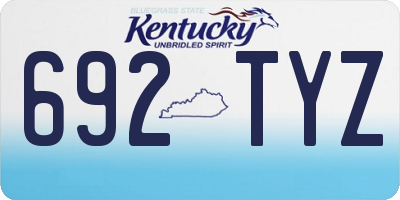 KY license plate 692TYZ