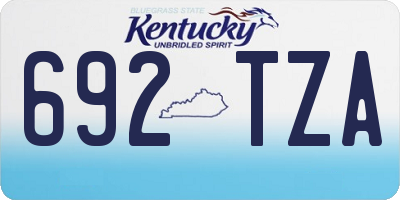 KY license plate 692TZA