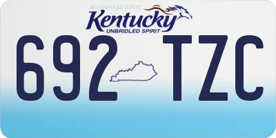 KY license plate 692TZC