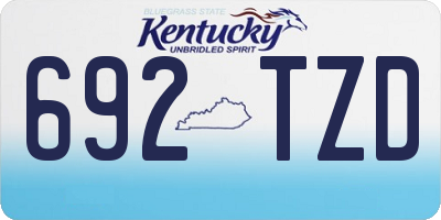 KY license plate 692TZD