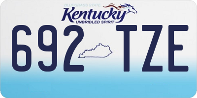 KY license plate 692TZE