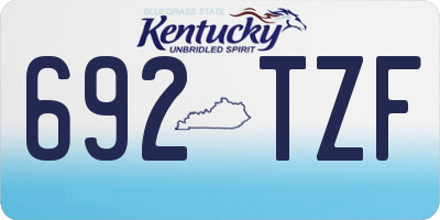 KY license plate 692TZF
