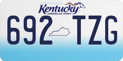 KY license plate 692TZG