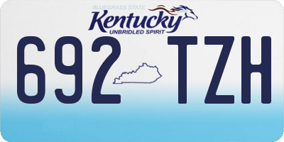 KY license plate 692TZH