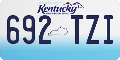 KY license plate 692TZI