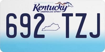 KY license plate 692TZJ