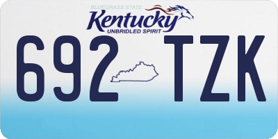 KY license plate 692TZK