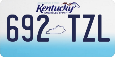 KY license plate 692TZL