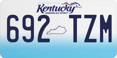 KY license plate 692TZM