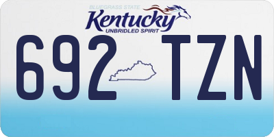 KY license plate 692TZN