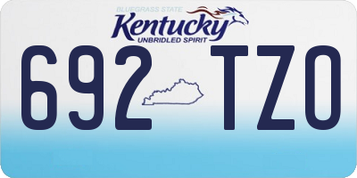 KY license plate 692TZO