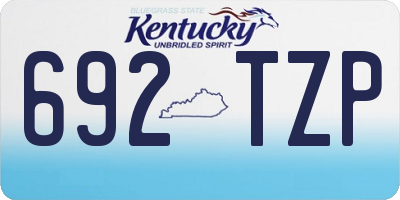KY license plate 692TZP