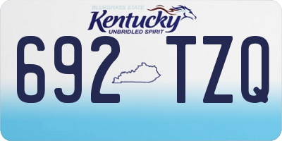 KY license plate 692TZQ