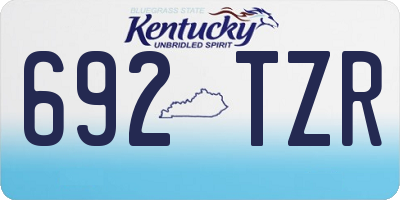 KY license plate 692TZR