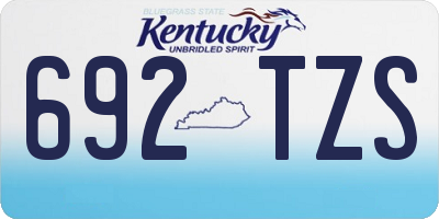KY license plate 692TZS