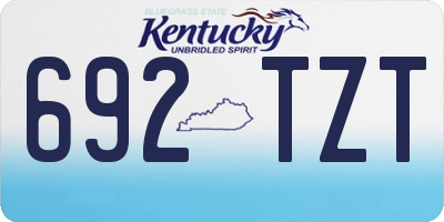 KY license plate 692TZT