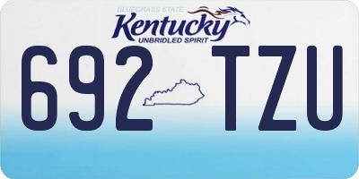 KY license plate 692TZU