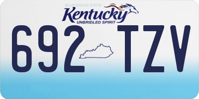 KY license plate 692TZV