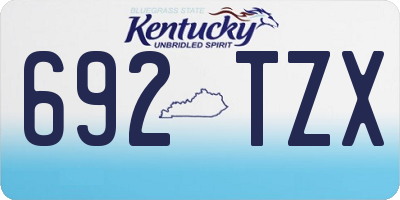 KY license plate 692TZX