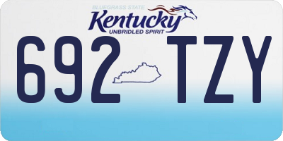 KY license plate 692TZY
