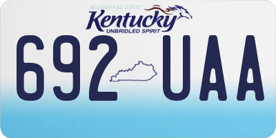 KY license plate 692UAA