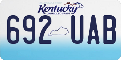 KY license plate 692UAB