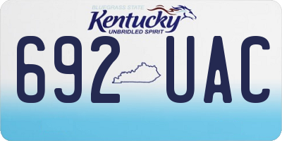 KY license plate 692UAC