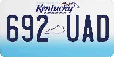KY license plate 692UAD