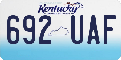 KY license plate 692UAF