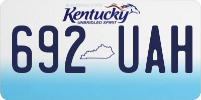 KY license plate 692UAH