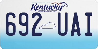 KY license plate 692UAI