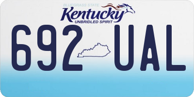 KY license plate 692UAL