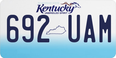 KY license plate 692UAM