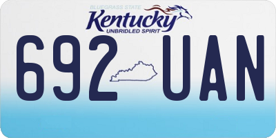 KY license plate 692UAN