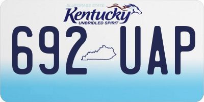KY license plate 692UAP