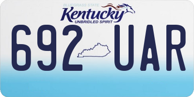 KY license plate 692UAR