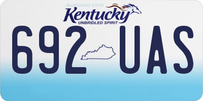 KY license plate 692UAS