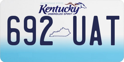 KY license plate 692UAT