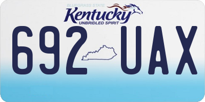 KY license plate 692UAX