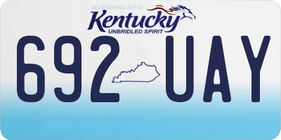 KY license plate 692UAY