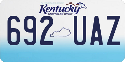 KY license plate 692UAZ