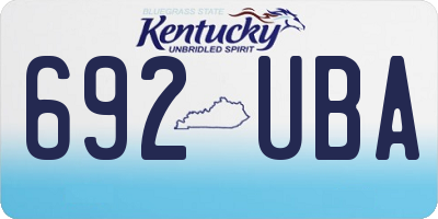 KY license plate 692UBA