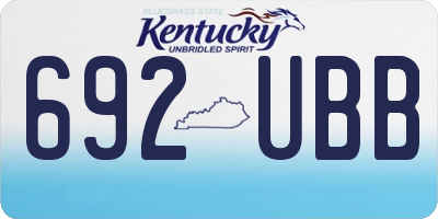 KY license plate 692UBB