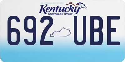 KY license plate 692UBE