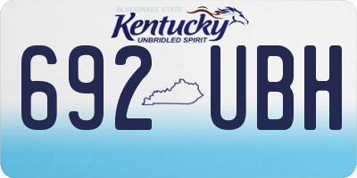 KY license plate 692UBH