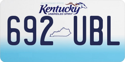 KY license plate 692UBL