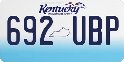 KY license plate 692UBP