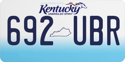 KY license plate 692UBR