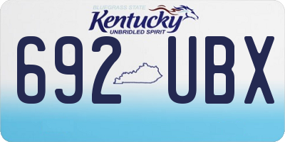 KY license plate 692UBX