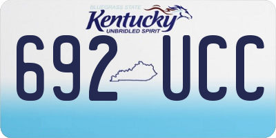 KY license plate 692UCC